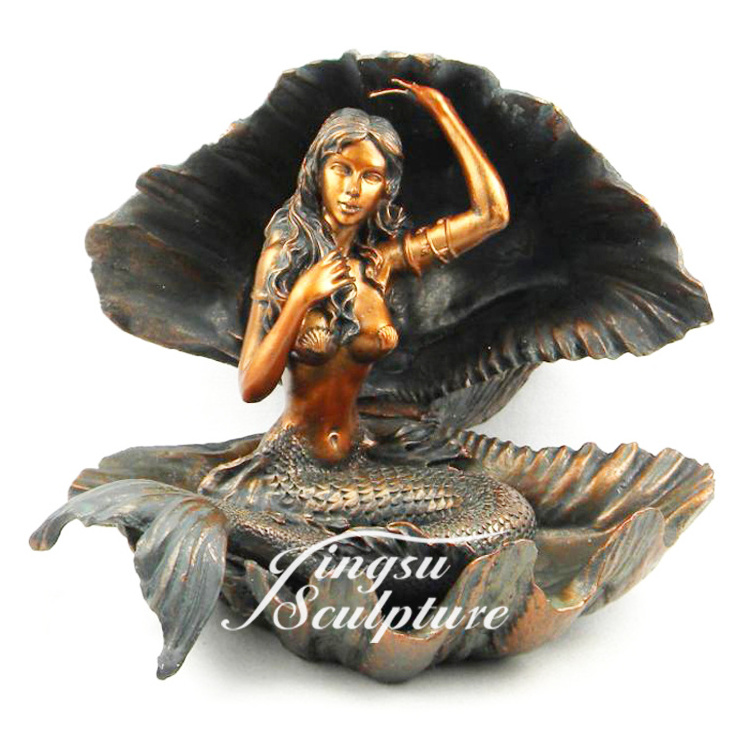 Religious Decoration life size nude mermaid statue