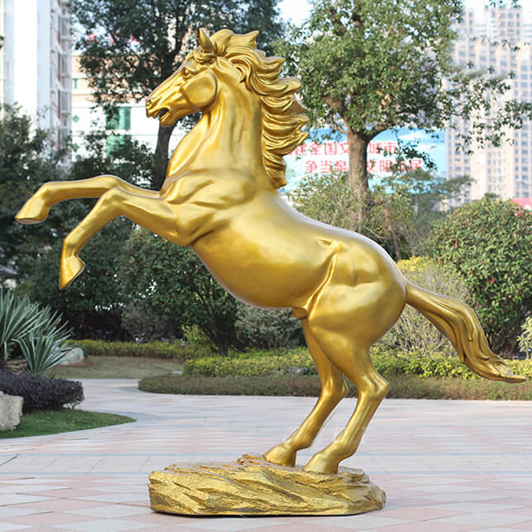 Garden decoration outdoor polishing horse statue resin fiberglass life size anime statue