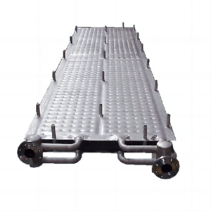 Low energy consumption lamella plate pillow plate heat exchanger for chemical industry