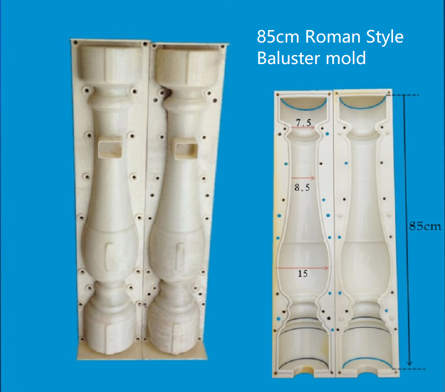 85/162CM European Roman Column Mouldor Concrete Plastic Moulds for Garden Balcony Fence Decor Balustrades Mold