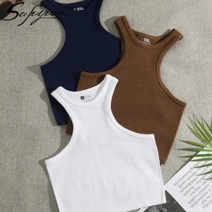 SFYW340 High Quality Women'S Clothing Solid Color Nylon Thread Vest Sports Quick-Drying Seamless Yoga Top Womens Tank Top