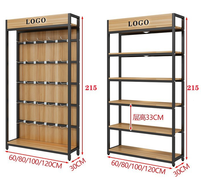 Wooden display shelves Supermarket Shelves Wooden Metal Display Racks Shoes display shelf Shelving store rack