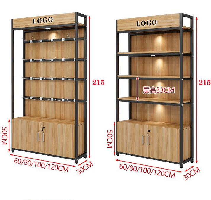 Wooden display shelves Supermarket Shelves Wooden Metal Display Racks Shoes display shelf Shelving store rack