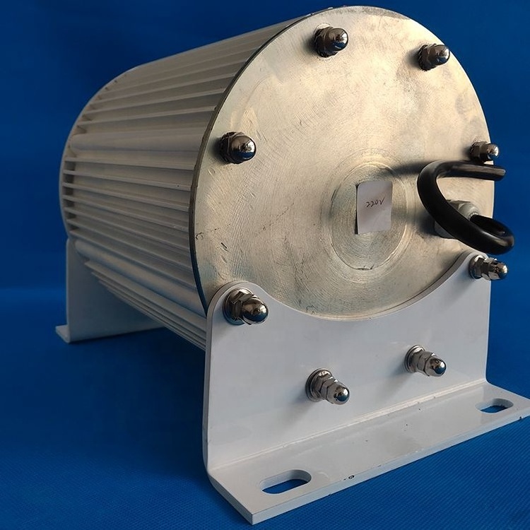 1KW 5KW 10KW Big Generator 24V 96V 380V AC Alternators  Gearless Permanent Magnet Low RPM For Wind Water Turbine Diesel Engine