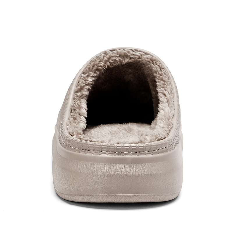 Custom logo warm slipper shoes faux fur slides fashion fur outdoor and indoor slippers for men women