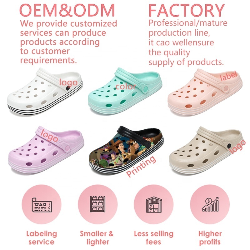 Wholesale beach Shoes Eva mules Clogs Anti Slip Unisex Clogs Shoes Rubber sole Garden Shoes for women