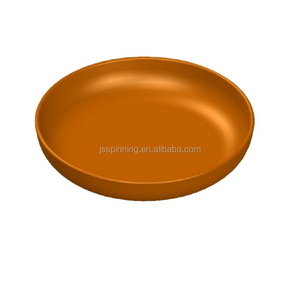 Round Copper/Brass Food Dinner Plate/Serving Dish Engraved and Sustainable Stocked Metal Spinning Fabrication Technique