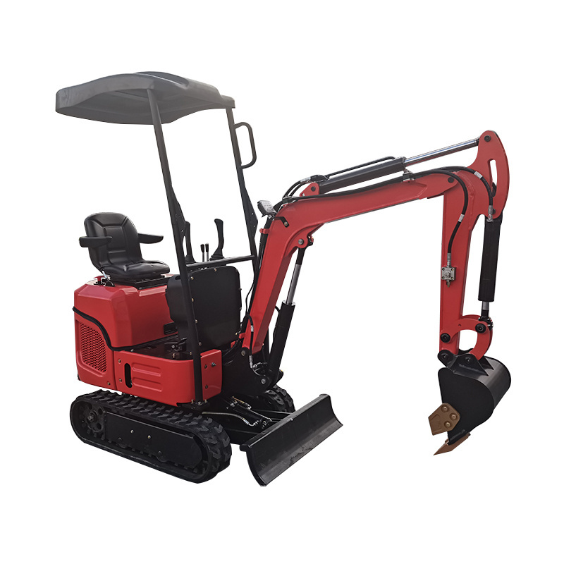 Agrotk 1ton 1.2ton EPA Crawler Small Bagger Digger Mini Excavator Swing Boom and Cabin