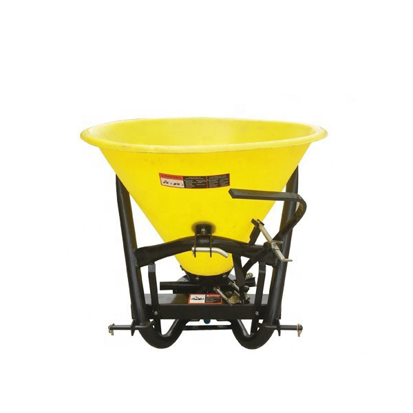 Tractor mounted seed salt spreader agricultural fertilizer spreader