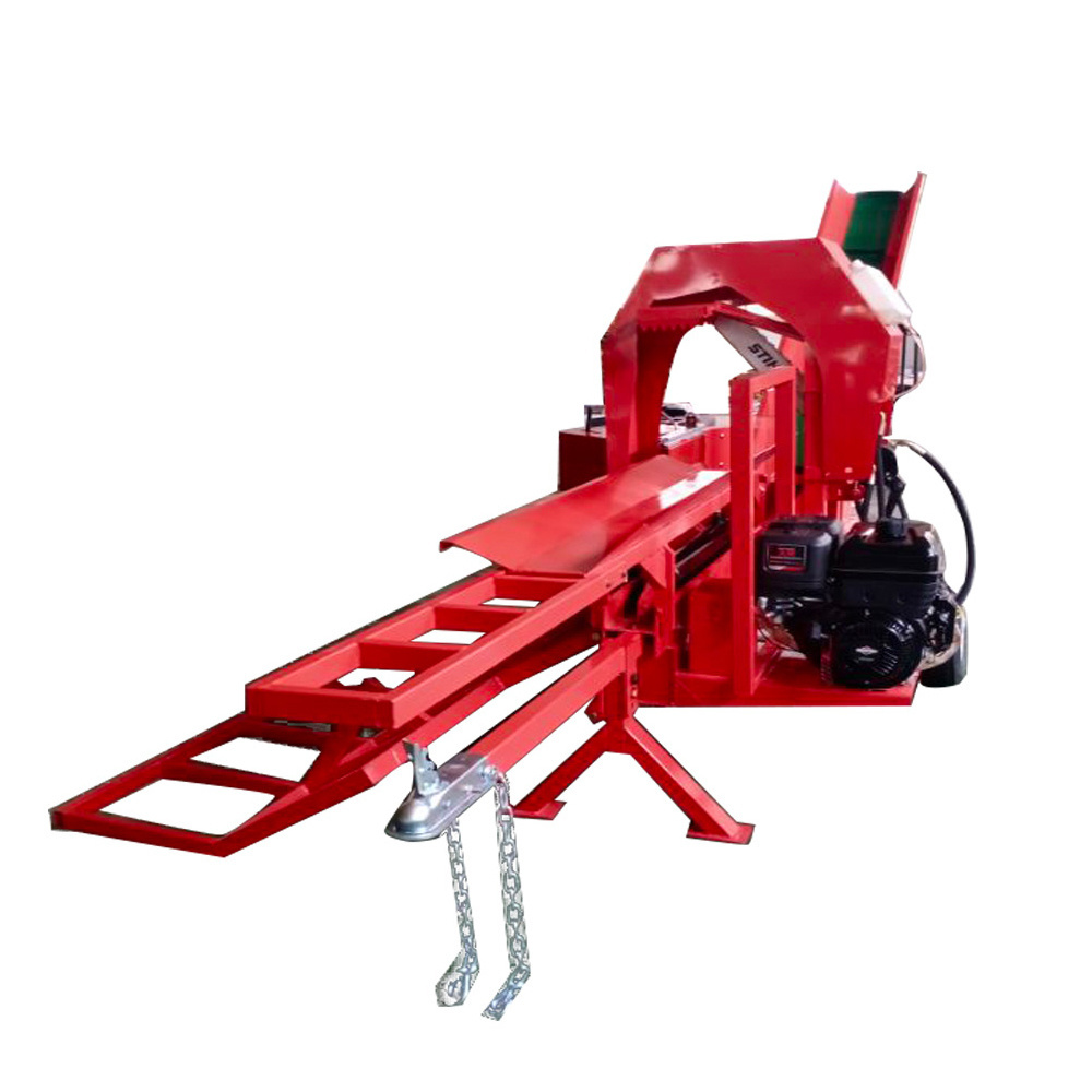 EPA approved petrol log splitter firewood processor forestry machinery firewood cutting machine