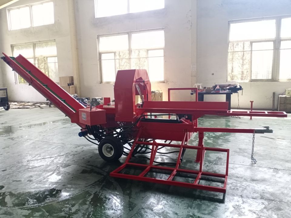 Firewood Stacking Conveyor Machine Petrol Log Splitter Wood Processor Firewood Elevator Belt Conveyor