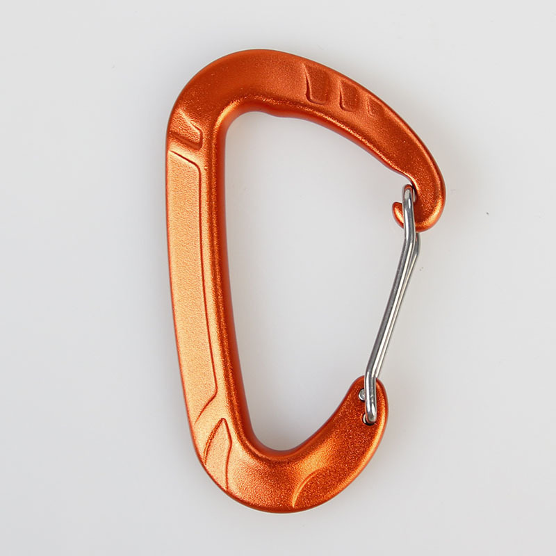 JENSAN Custom Wholesale 12KN Aluminum Wire Gate Climbing Carabiner Clips Hook For Mountaineering/Yoga/Hammock