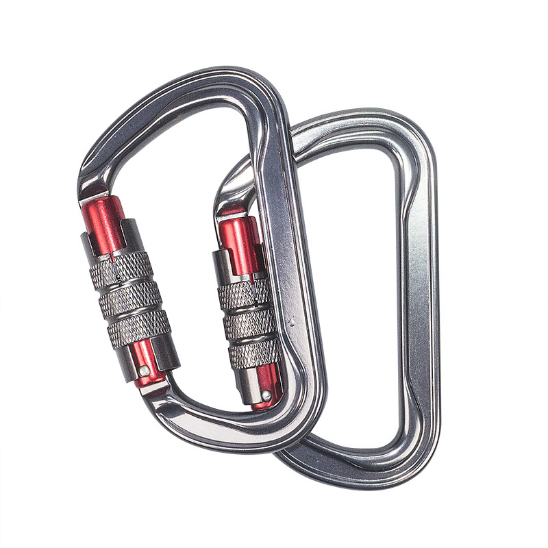 JENSAN Custom New 30KN Aluminum Climbing Carabiner 3T Twist Locking Carabiner Hook For Fall Arrest