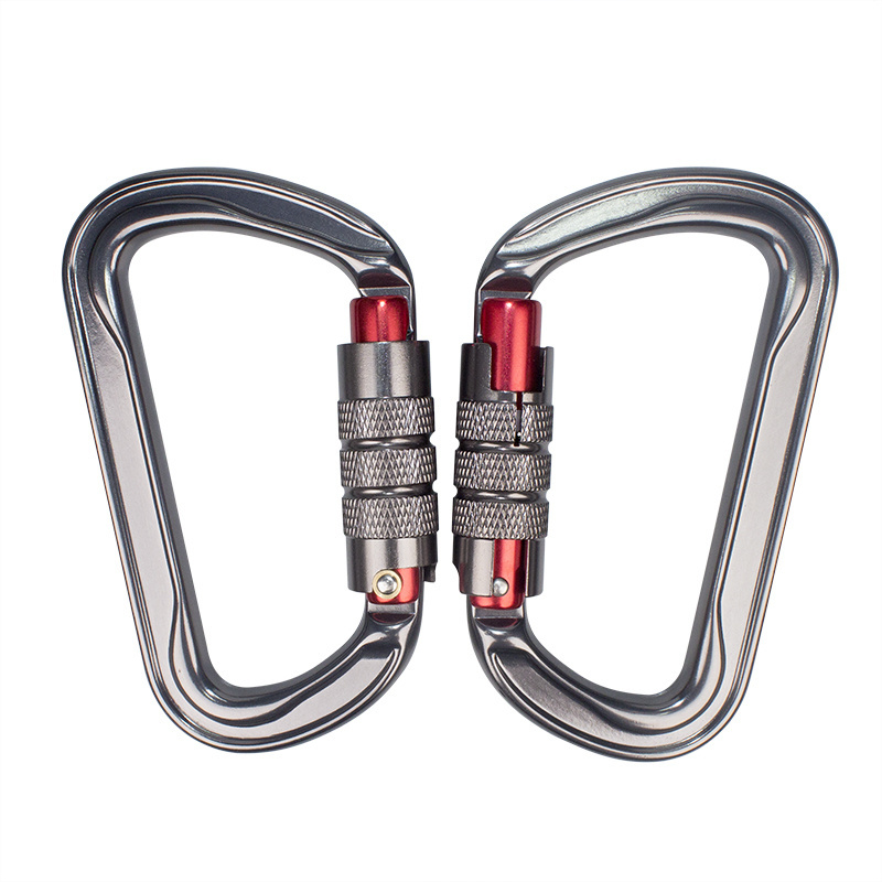 JENSAN Custom New 30KN Aluminum Climbing Carabiner 3T Twist Locking Carabiner Hook For Fall Arrest