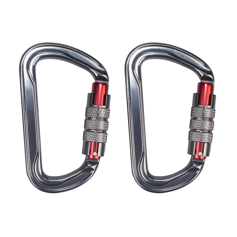 JENSAN Custom New 30KN Aluminum Climbing Carabiner 3T Twist Locking Carabiner Hook For Fall Arrest