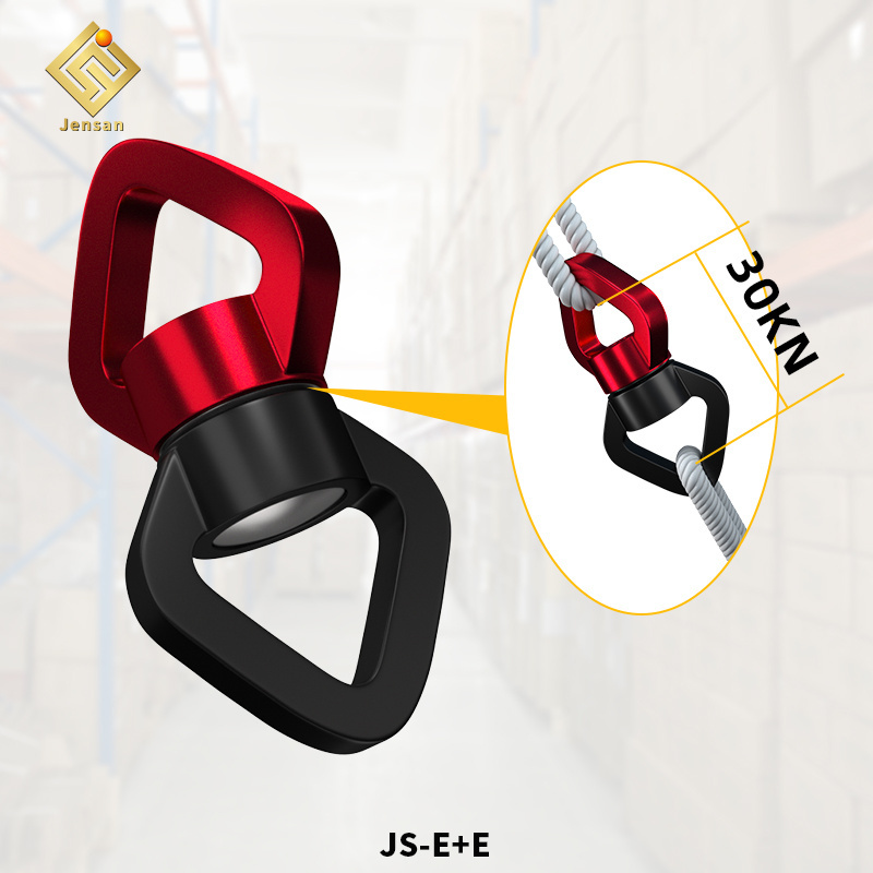 30kn Bearing Swing Swivel Device 360 Rotational Hanging Swivel Hook With 2 Carabiners Connector For Aerial Yoga