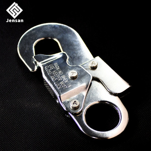 Safety Sling Hook Metal Double-action Stamping Buckle Hook Factory Custom 23KN Hammock Body Safety Harness Snap Hook JS-2050