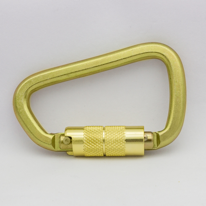 30KN Steel Carabiners Heat Treatment Safety Hook 30KN D Shape Carabiner for Aerial work