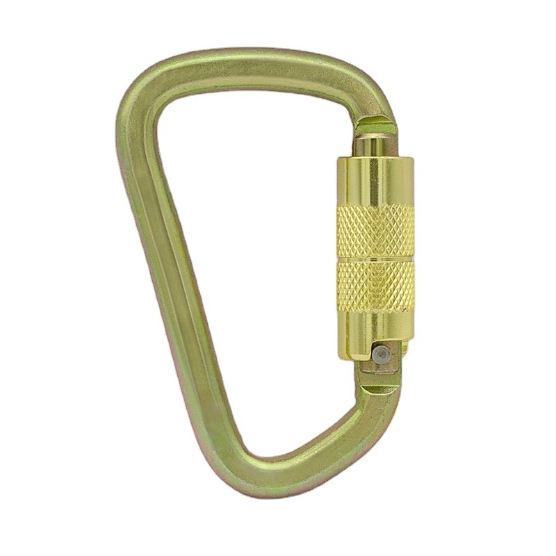 30KN Steel Carabiners Heat Treatment Safety Hook 30KN D Shape Carabiner for Aerial work