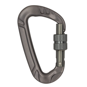 12KN 7075 Aluminum Alloy Screw Locking Side Swing Gate Climbing Carabiner Hook for Outdoor/Climbing JENSAN Custom