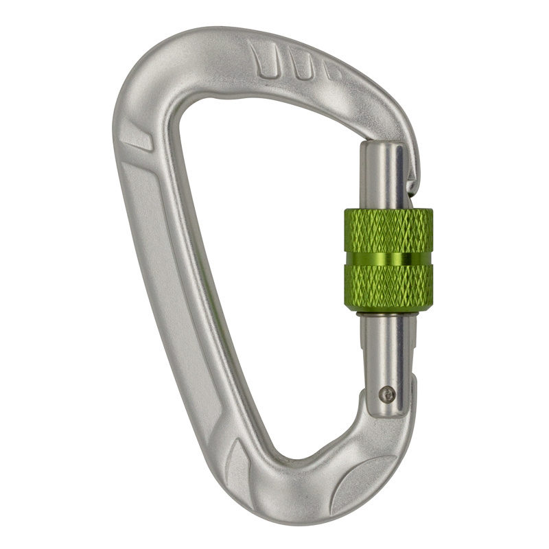 12KN 7075 Aluminum Alloy Screw Locking Side Swing Gate Climbing Carabiner Hook for Outdoor/Climbing JENSAN Custom