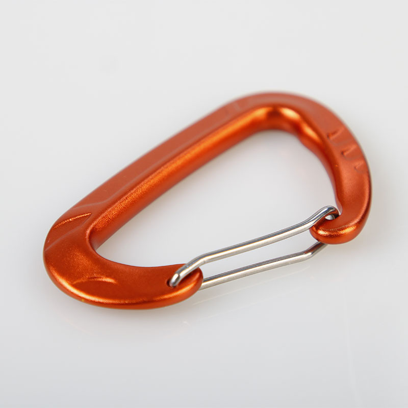 JENSAN Custom Wholesale 12KN Aluminum Wire Gate Climbing Carabiner Clips Hook For Mountaineering/Yoga/Hammock