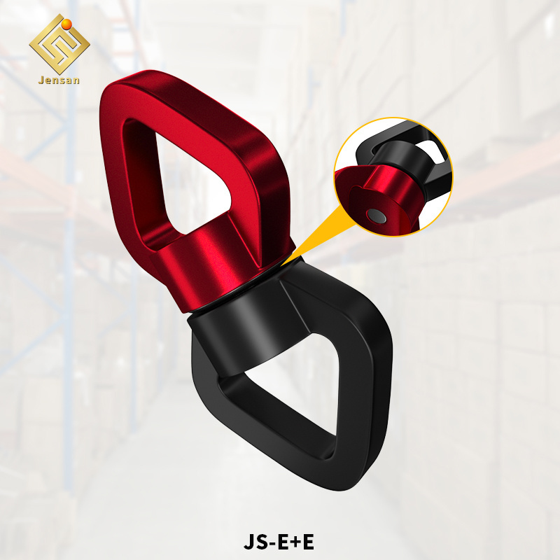 Jensan Custom High Quality Chrome-plated Steel Rotating Connection Swivel Carabiner Hook For Aerial Yoga