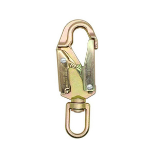 Forged steel Yellow Zinc Swivel Safety Scaffold double action hook For Fall Protection