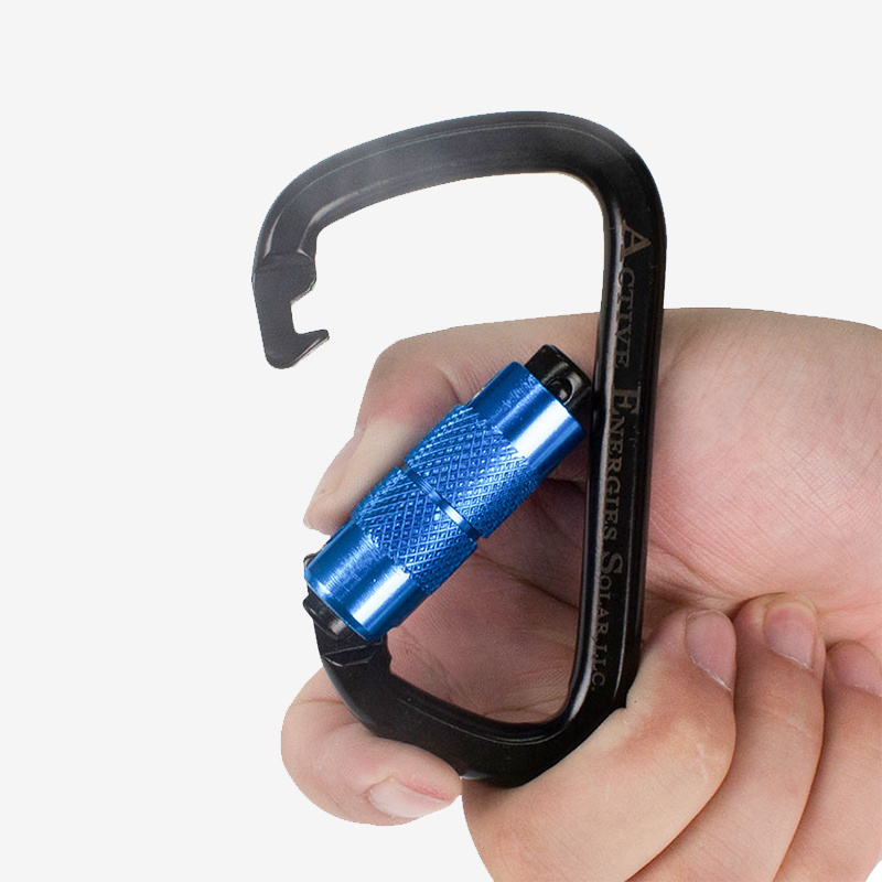 Heavy Duty 30KN Steel Carabiner D Shape Auto Lock Climbing Carabiner Hook For Aerial Work With CE Certificate Can Custom Logo