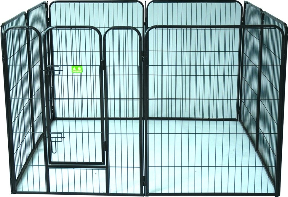 4/6/8/16 Panels Indoor Outdoor Heavy Duty Metal Barrier Playpen Kennel Pet Dog Fences Puppy Cat Exercise Iron Dog Fences