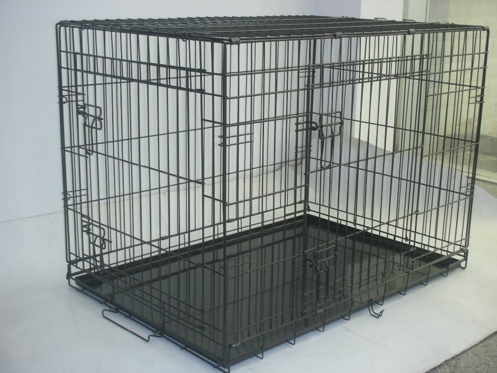 Best pet large folding wire pet cage for dog cat house metal aluminum dog crate