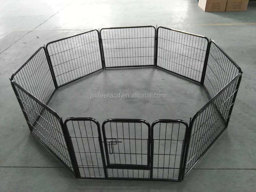 4/6/8/16 Panels Indoor Outdoor Heavy Duty Metal Barrier Playpen Kennel Pet Dog Fences Puppy Cat Exercise Iron Dog Fences