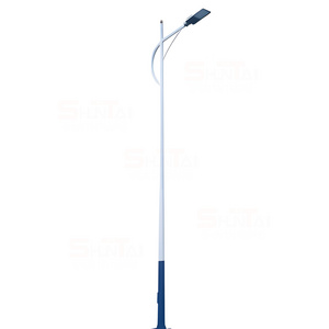 Outdoor Single Arm Hot Dip Galvanized Street Light Poles In Smart Cities Using For Types Led Lights