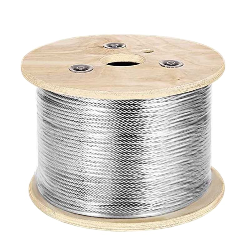 7x7 1.5mm  ss 304 wire rope stainless steel cable