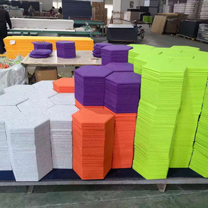 Wholesale Price Various Size Acoustic Hexagon Self Adhesive Installation Soundproof Wall Panels Pet Acoustic Panel