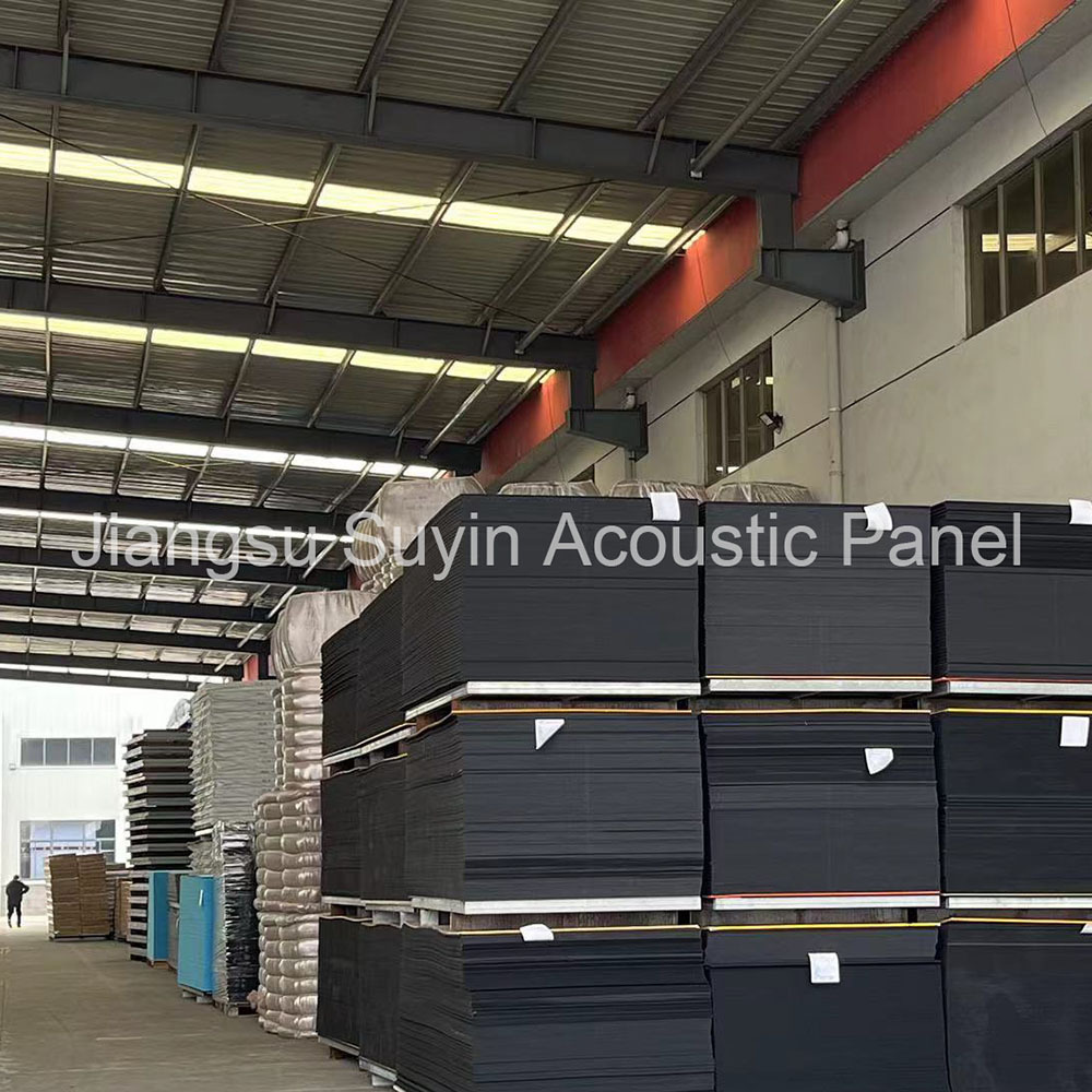 Polyester Fiber Mdf Black Wooden Acoustic Ceiling Panels Sound Absorbing Akupanel Slat Wall Panels Acoustic Panels Black