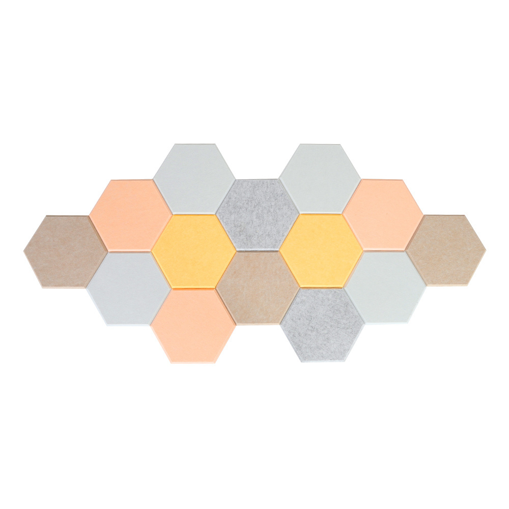 12 Pack Hexagon Sound Proof Padding 14 X 13 X 0.4 Inches Sound Dampening Used in Home & Offices Acoustic Panels