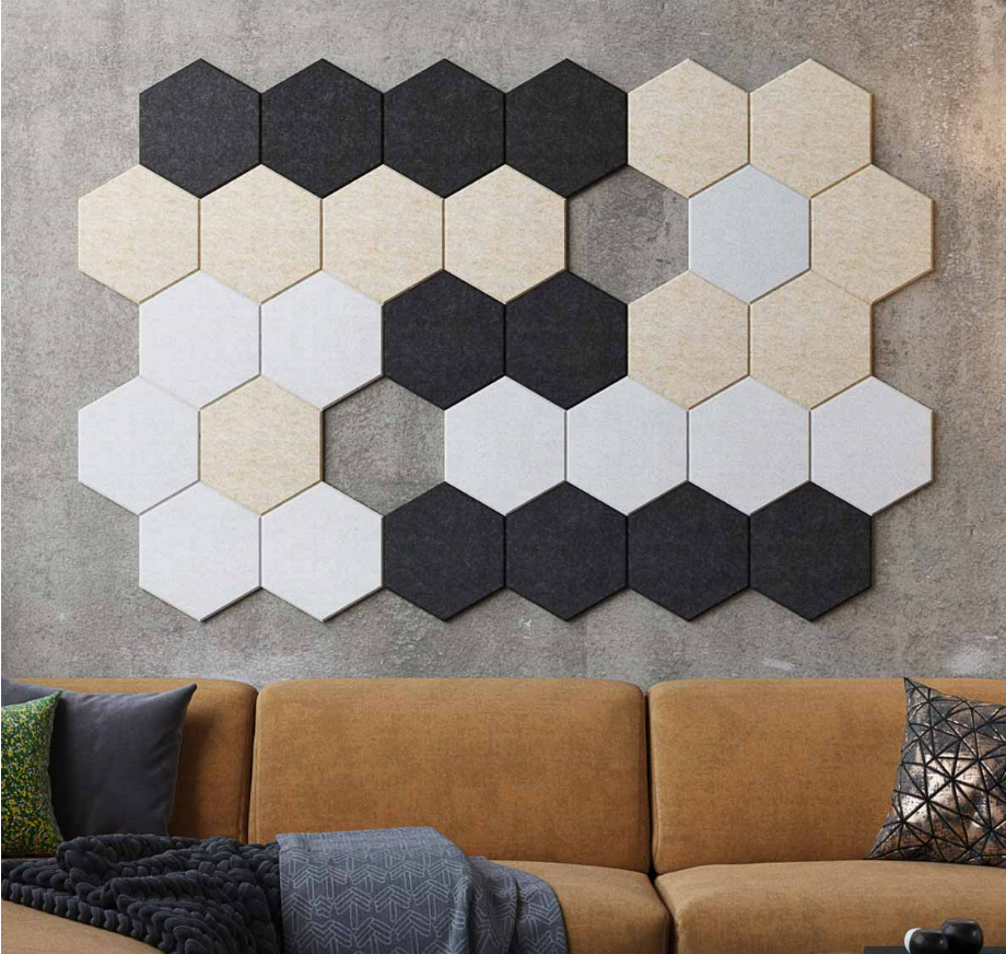 Polyester Fiber Acoustic Panel Acoustic Wall Panels Sound Absorbing Hexagon Acoustic Panel