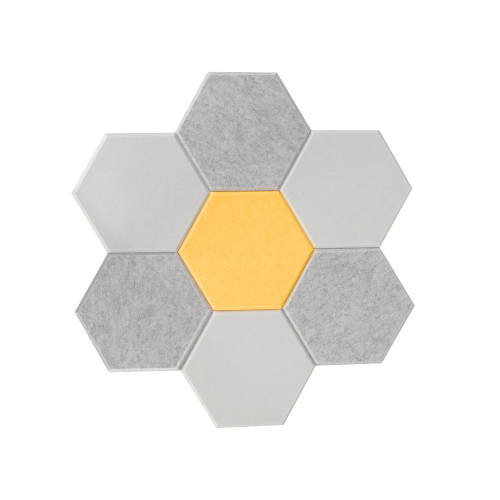 12 Pack Hexagon Sound Proof Padding 14 X 13 X 0.4 Inches Sound Dampening Used in Home & Offices Acoustic Panels