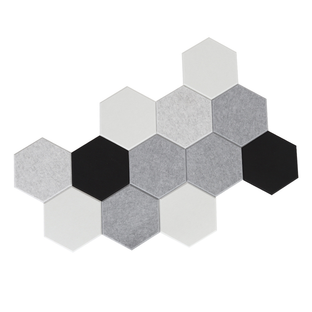 12 Pack Hexagon Sound Proof Padding 14 X 13 X 0.4 Inches Sound Dampening Used in Home & Offices Acoustic Panels