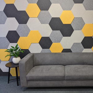 Polyester Fiber Acoustic Panel Acoustic Wall Panels Sound Absorbing Hexagon Acoustic Panel