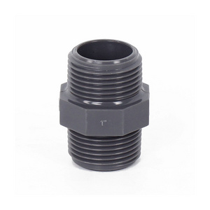 1/2" 3/4" 1" 1-1/4" 1-1/2" 2"  Male Thread Hex Nipple Water Connector PVC Pipe Hydraulic Fittings Adapters