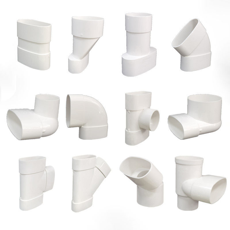 50 60 75 110mm PVC Oblate Pipe Fittings /Direct Tee / Elbow /Pipe Joint for Drainage