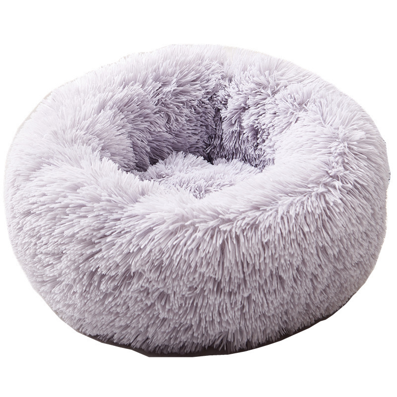 Soft Plush Round Pet Bed Cat Self Warming Indoor Snooze Sleeping Cozy Mat Dog Comfortable Soft Crate Pad