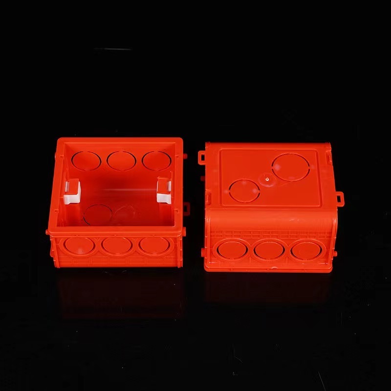 Cable Terminal Wall Switch Housing Box Electrical PVC Square Flush Mounted Junction Box