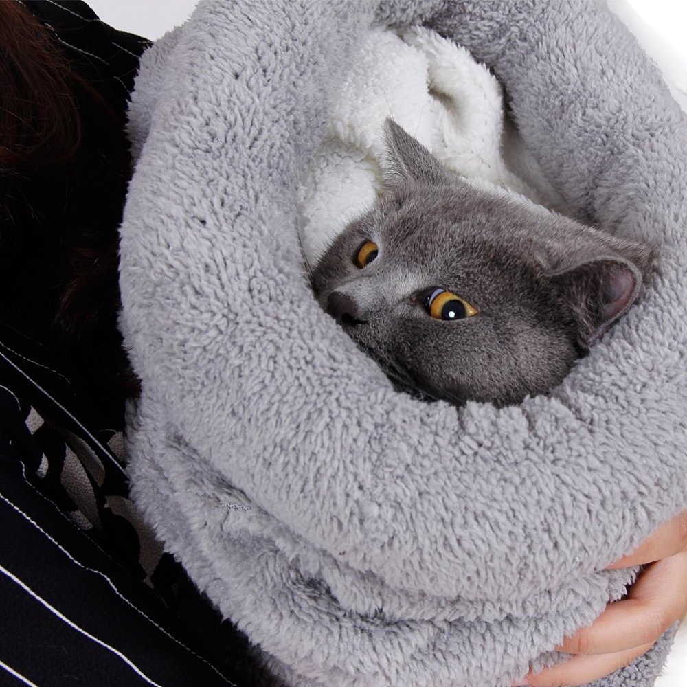 Cat Sleeping Bag Self-Warming Kitty Sack Pet Sleeping Bed