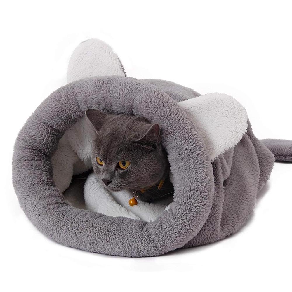 Cat Sleeping Bag Self-Warming Kitty Sack Pet Sleeping Bed