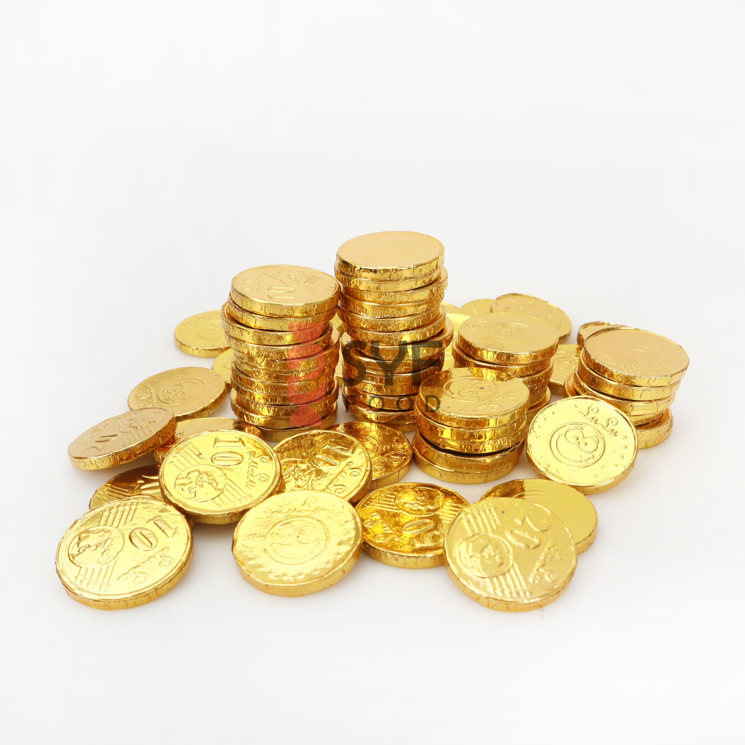 Bulk 2.6g Chocolate coins Custom Personal label pure coco high quality Chocolate gold coins sweets