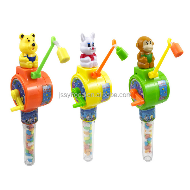 Factory direct sale wholesale cartoon Candy toys kids tablet candy cat go fishing Candy toys