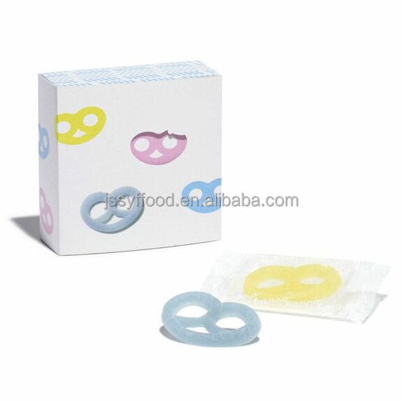 HACCP/BRC/Halal certificate OEM Custom Gummy pretzel Japanese Korean crystal Crispy Gummy candy